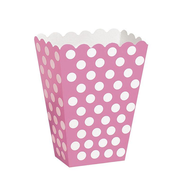 Hot Pink Dots Treat Boxes  8ct