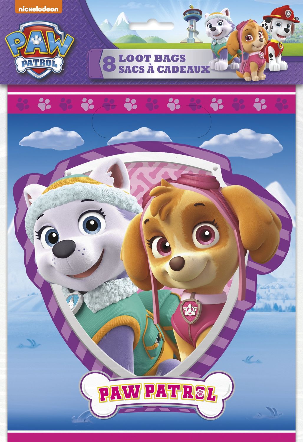 Paw Patrol Girl Loot Bags  8ct