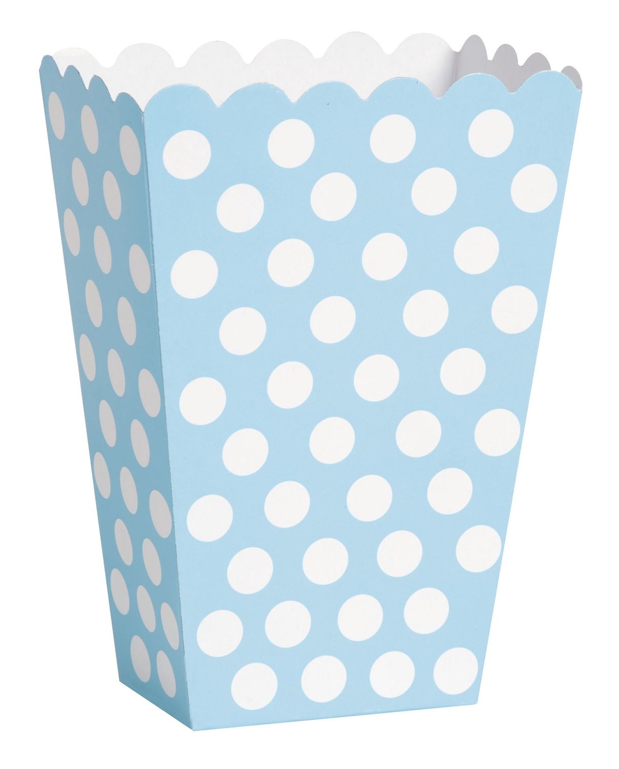 Powder Blue Dots Treat Boxes  8ct