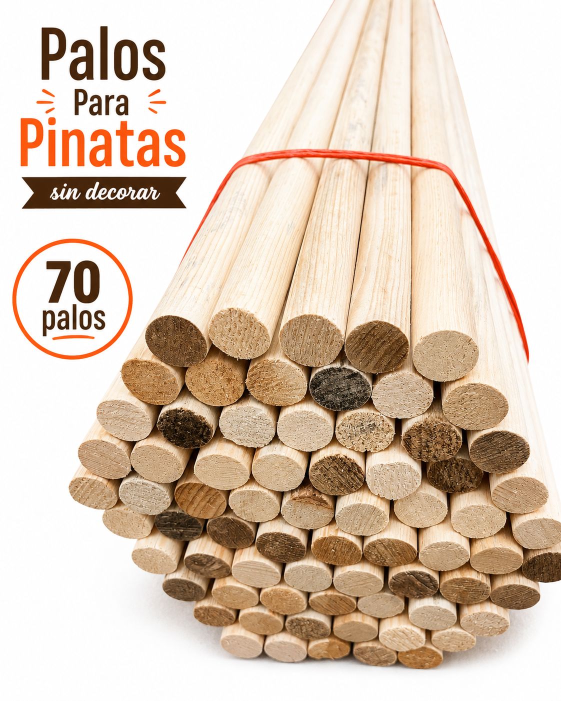 Palos Para Pinata Sin Decorar 70Pcs/ Case Of Pinata Stick Plain