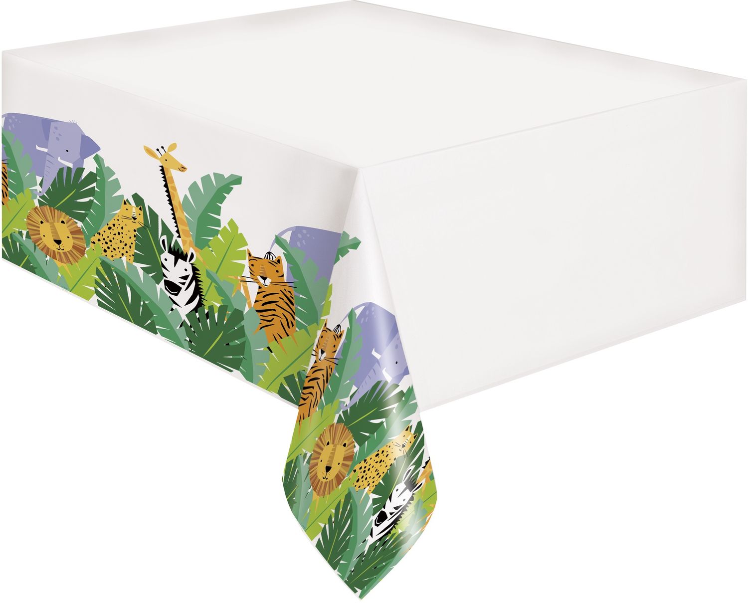 Animal Safari Plastic Table Cover  54"x84"