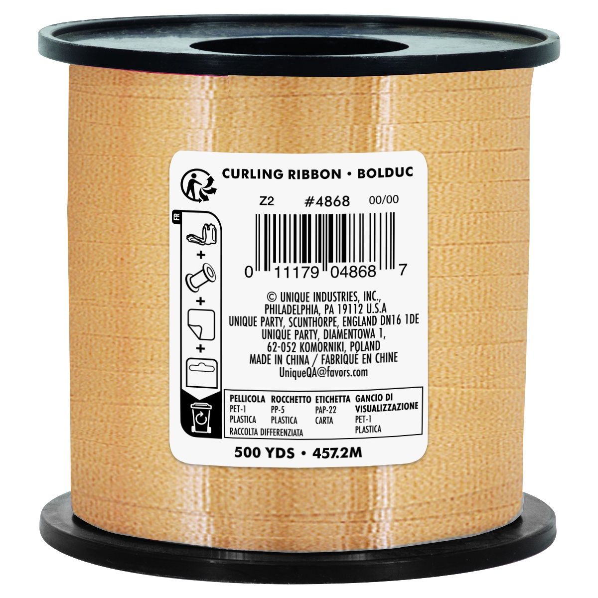 Gold Curling Ribbon 500 Yrd