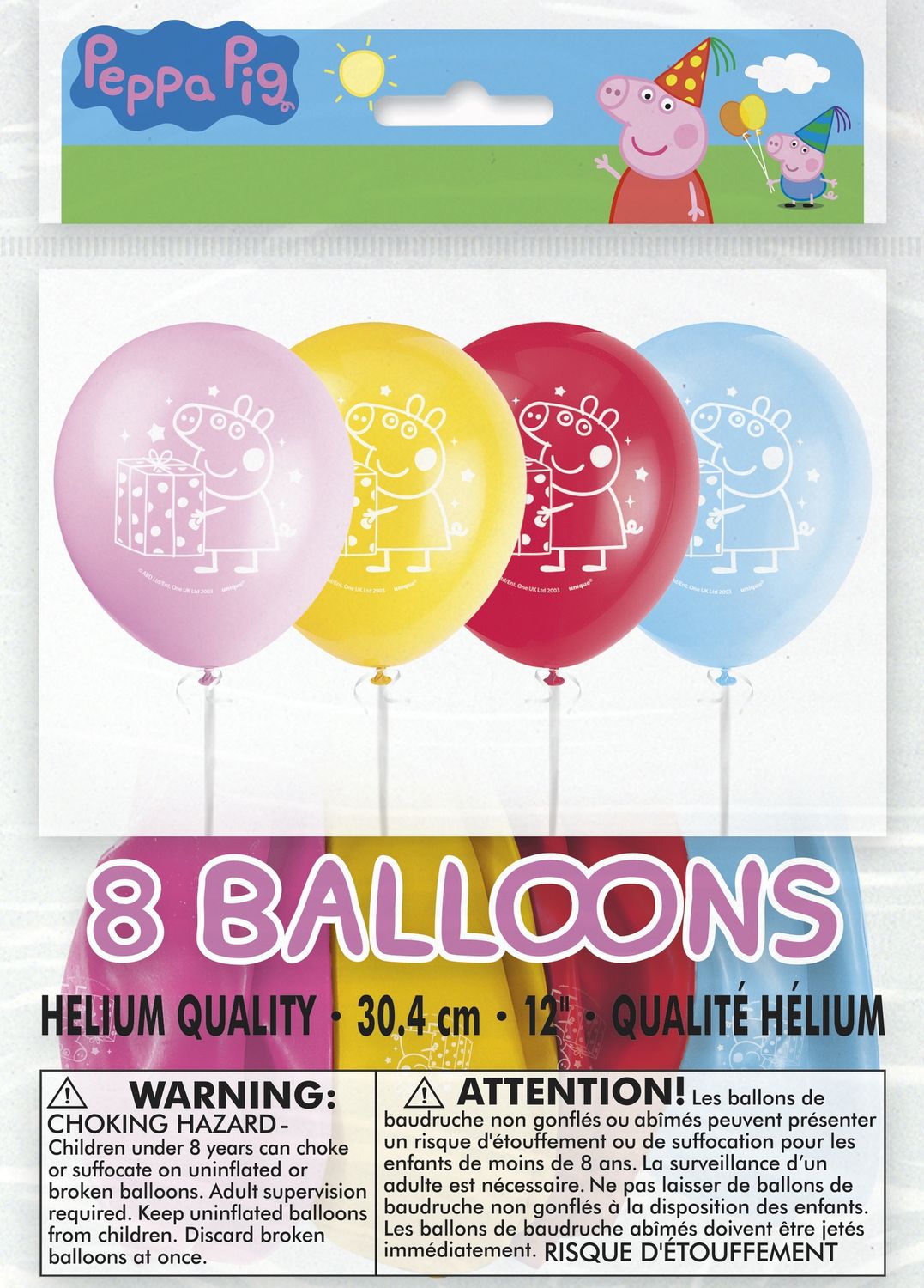 Peppa Pig 12" Latex Balloons 8ct