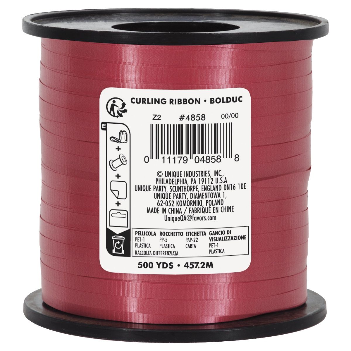 Red Curling Ribbon 500 Yrd