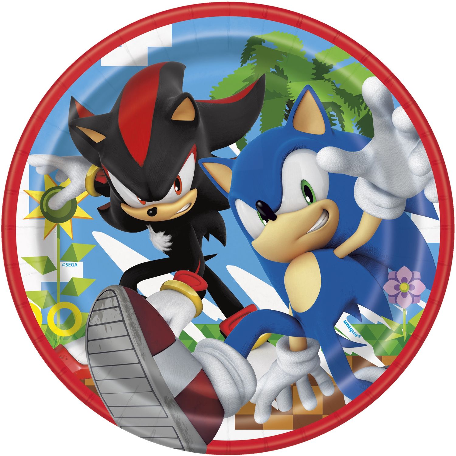 Sonic 7" plates 8ct