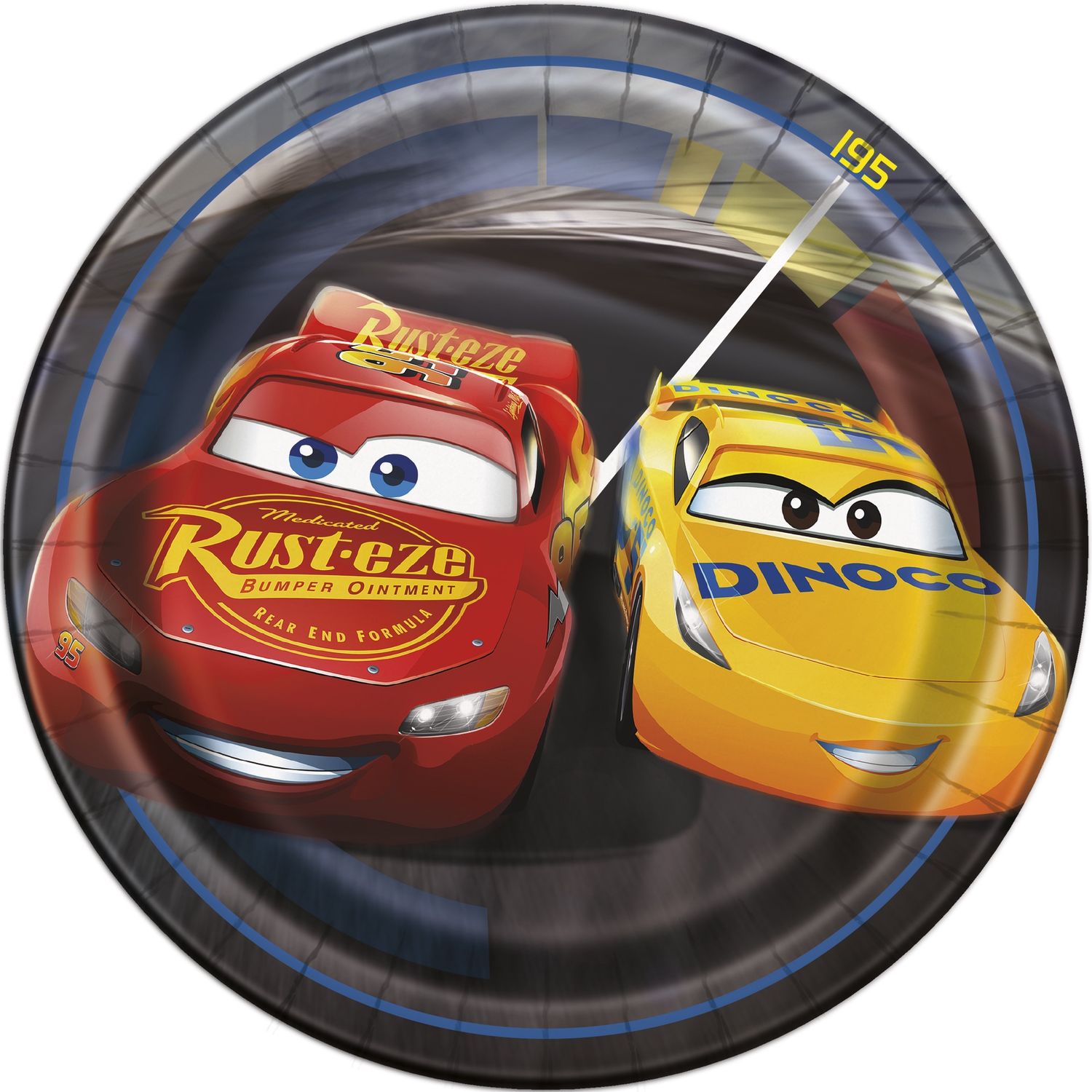 Cars 3 Movie Round 7" Dessert Plates  8ct