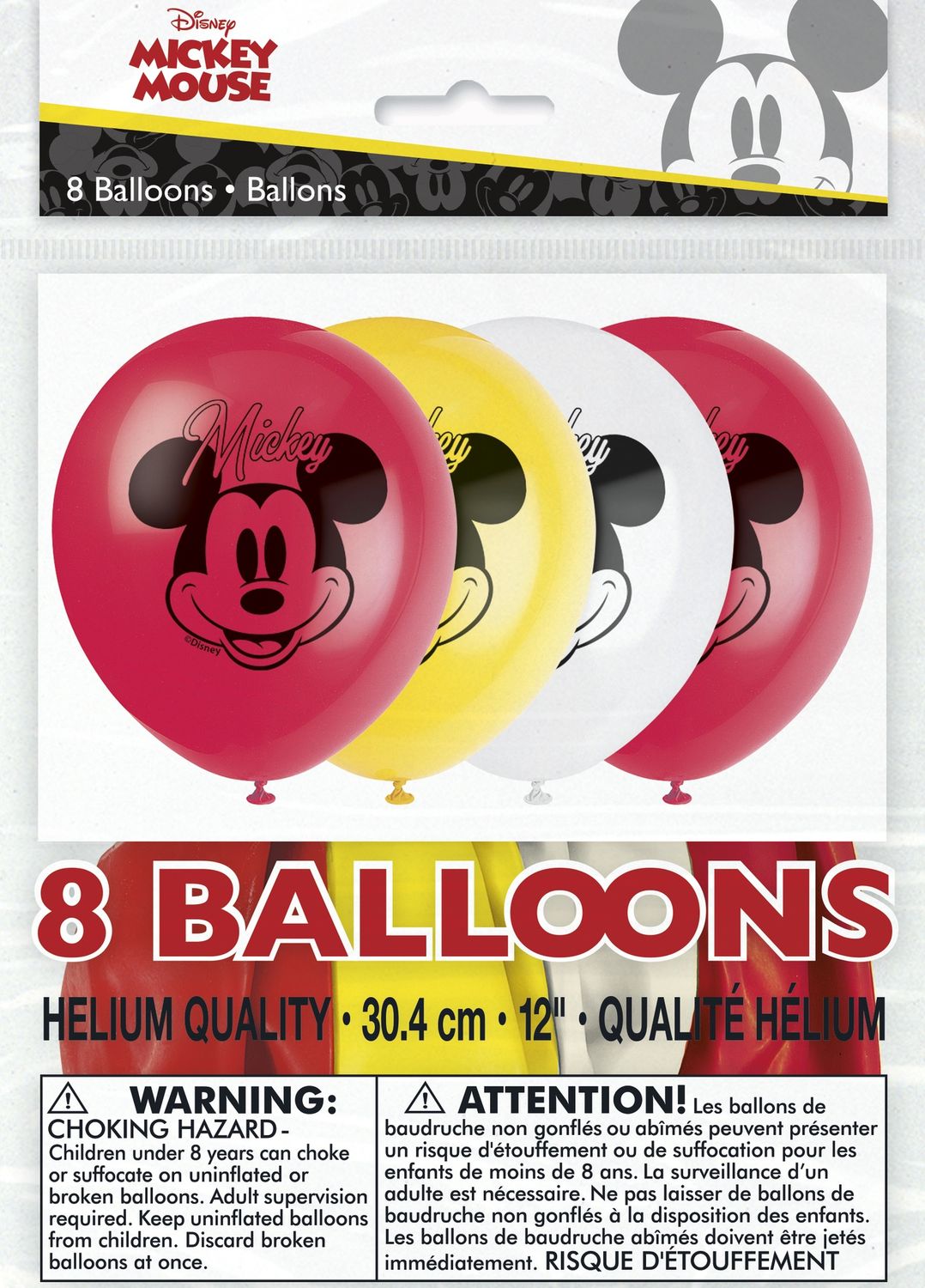 Mickey Mouse 12" Latex Balloons  8ct