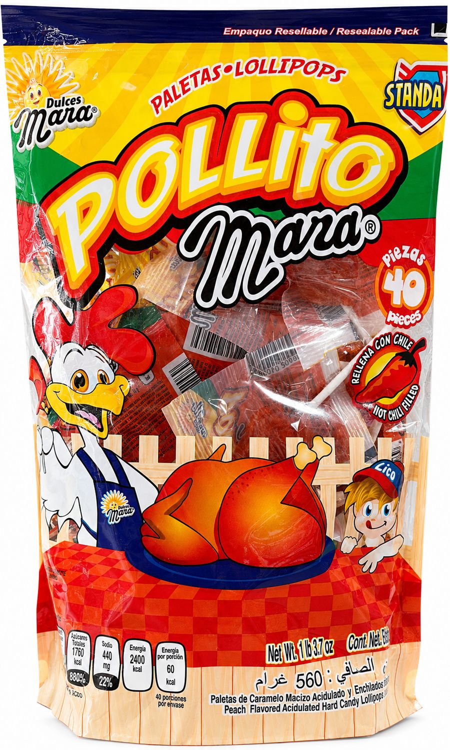 Mara Pollito 40pcs Paletas