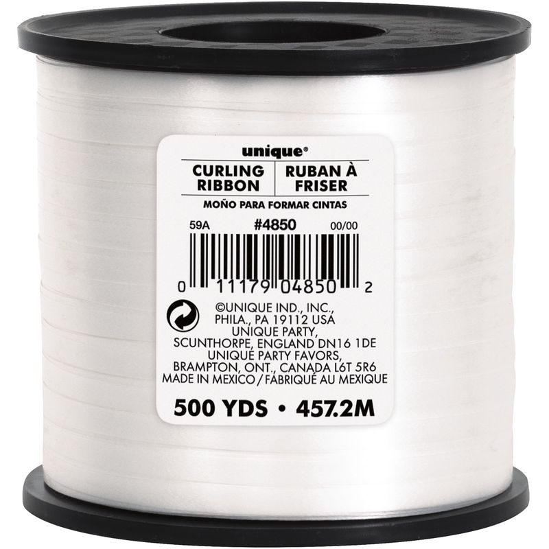 White Curling Ribbon 500 Yrd
