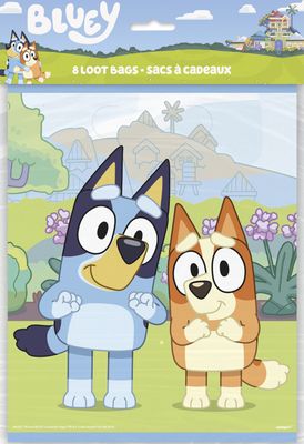 Bluey Plastic Loot Bags 8ct