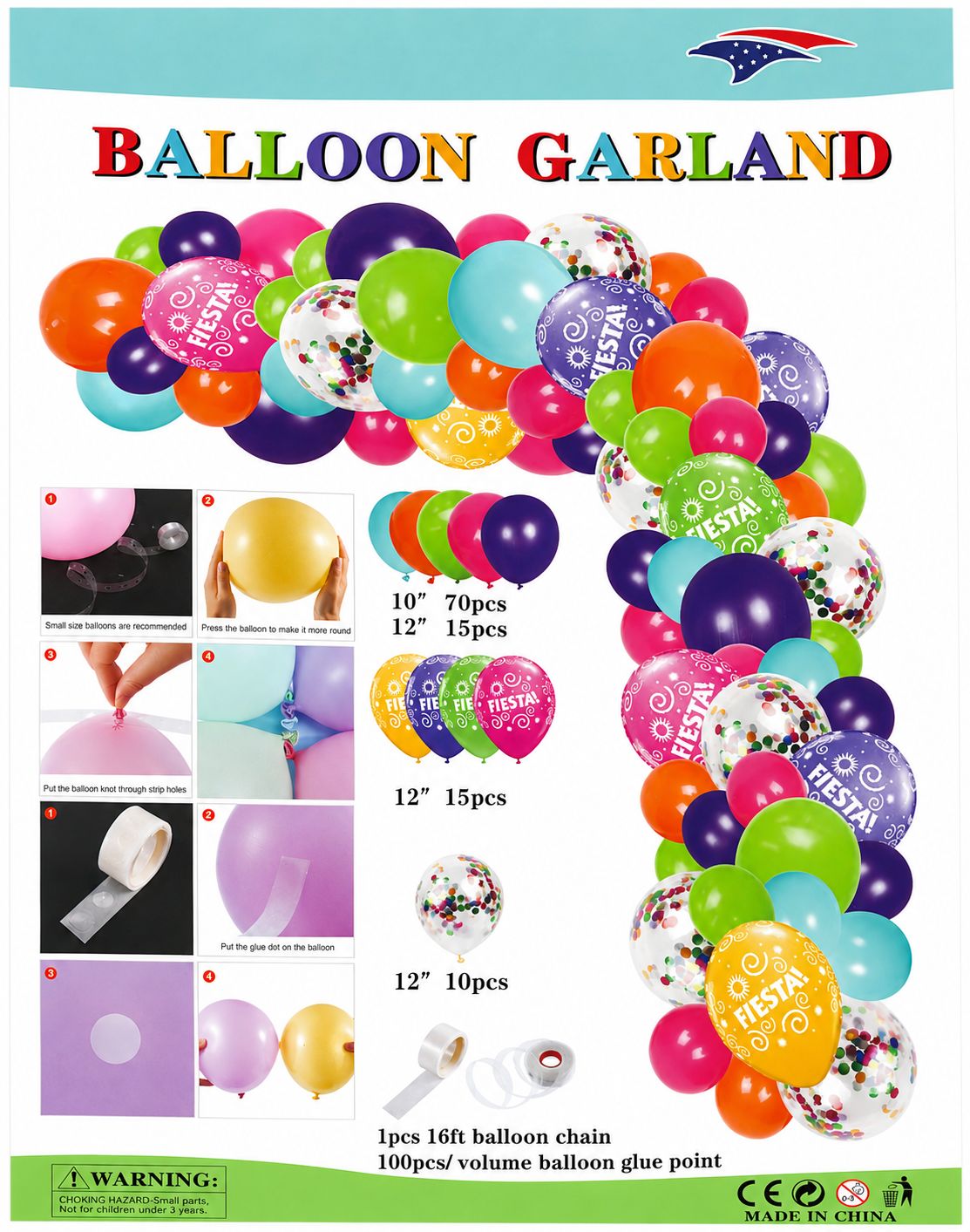 Fiesta Balloon  Garland Kit