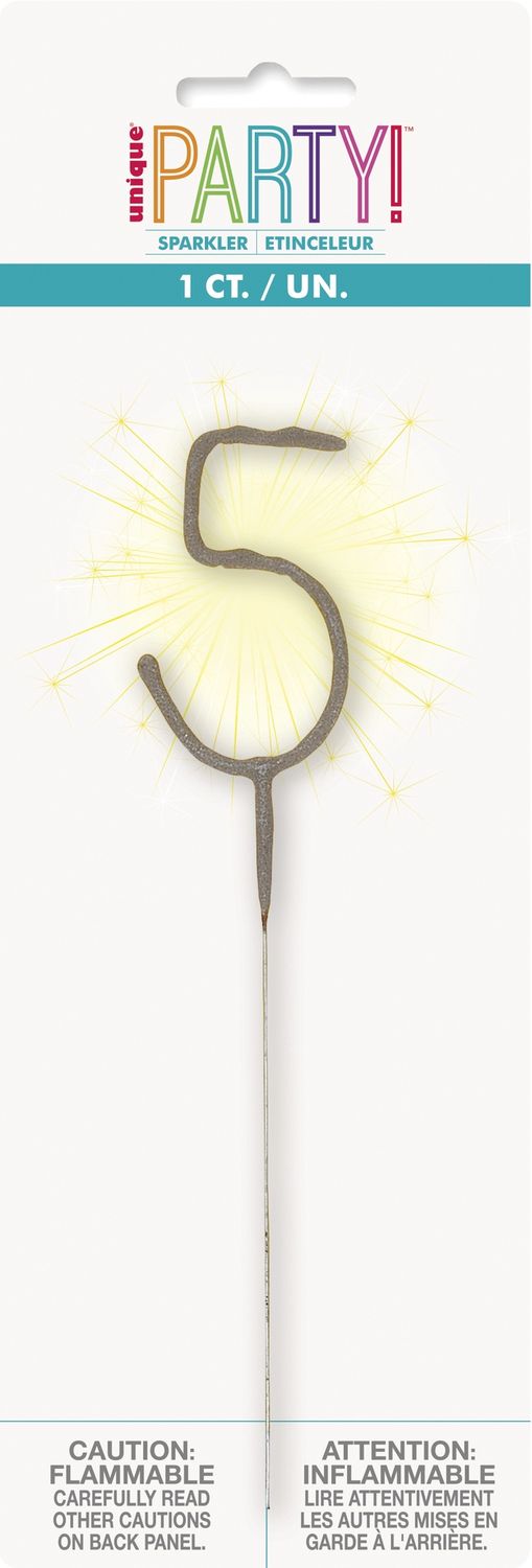 Number 5 Sparkler 7"