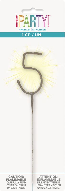 Number 5 Sparkler 7"