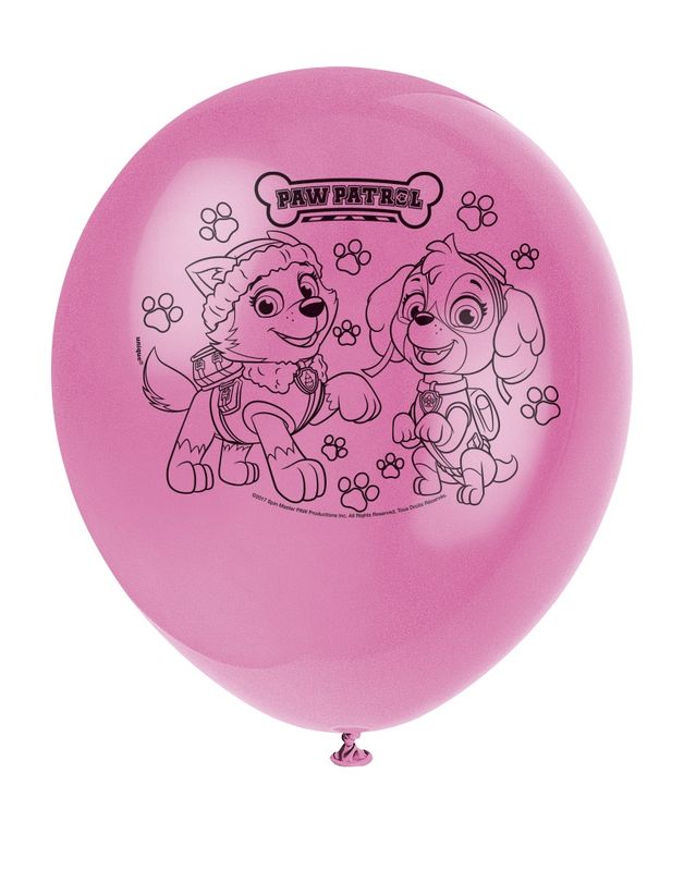 Paw Patrol Girl 12" Latex Balloons  8ct