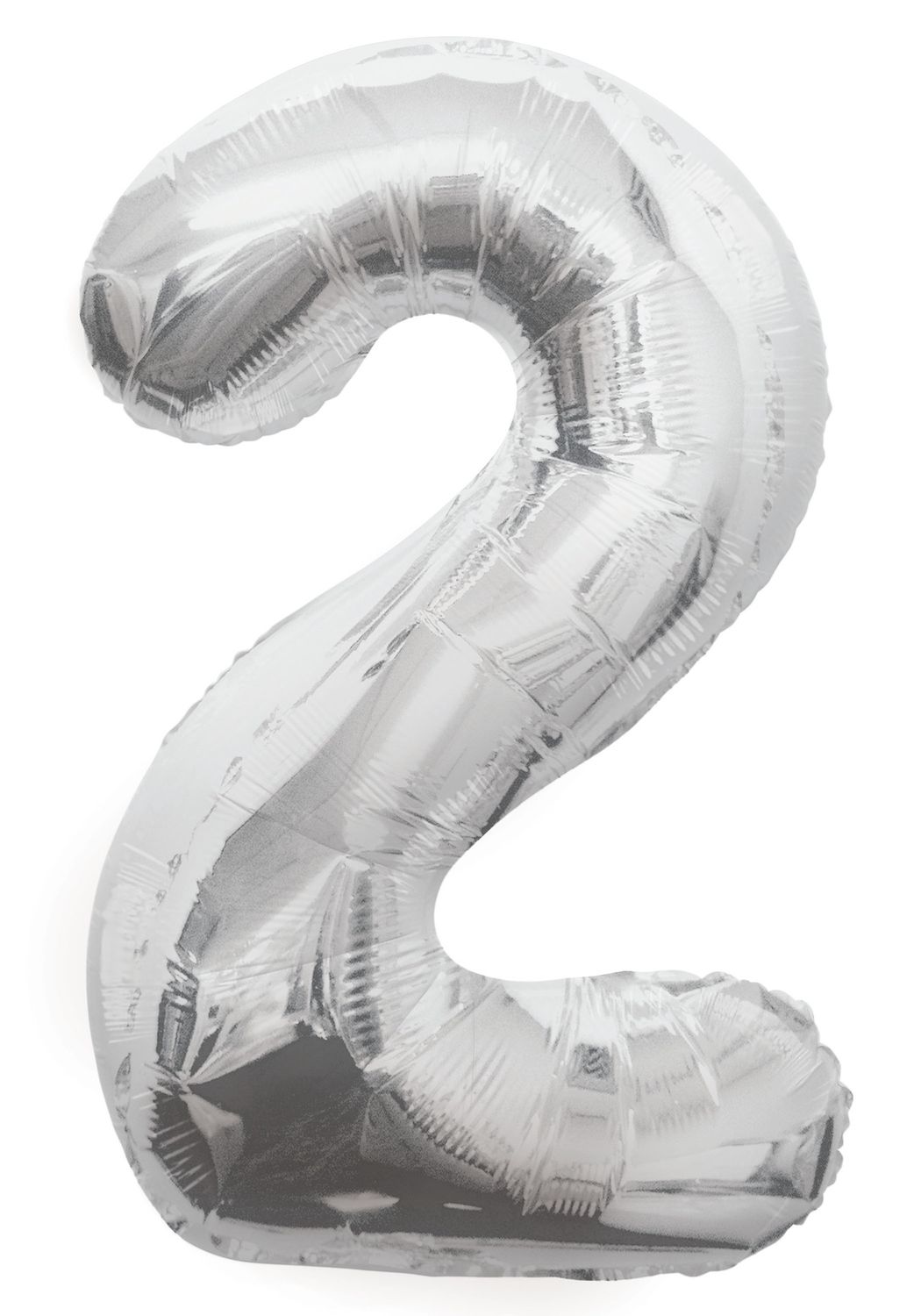34" 1 Qty Num 2 Silver Foil Ballon