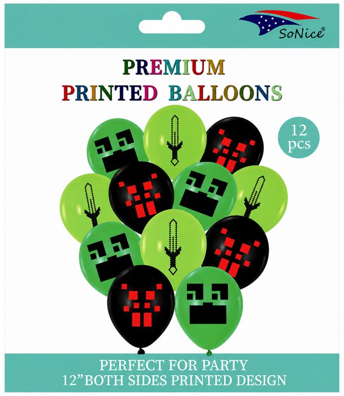 Game Mining  12" Ltx Balloons 12pcs