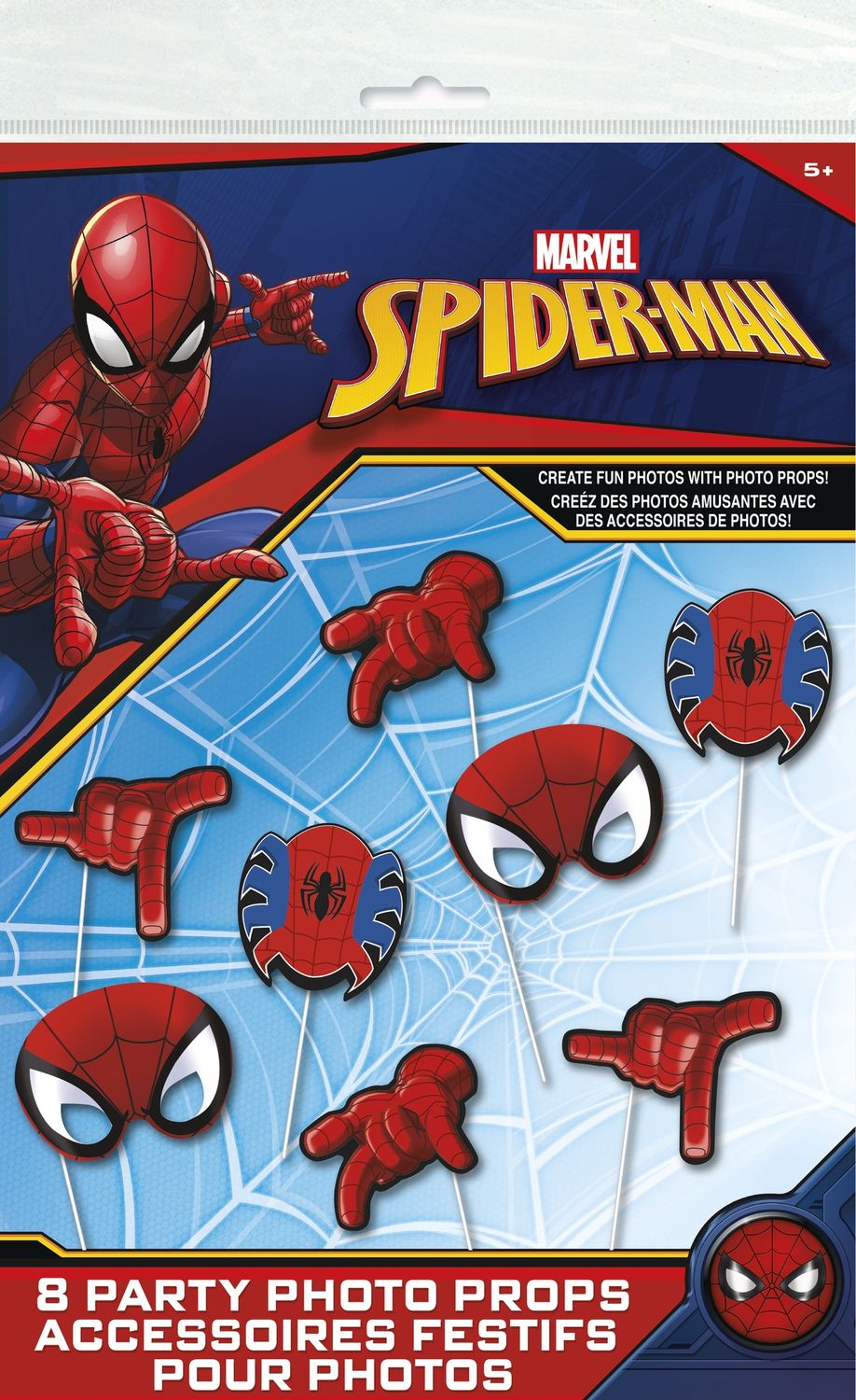 Spider Man Photo Booth Props  8ct