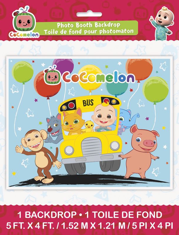 Cocomelon Photo Booth Backdrop  60"x48"