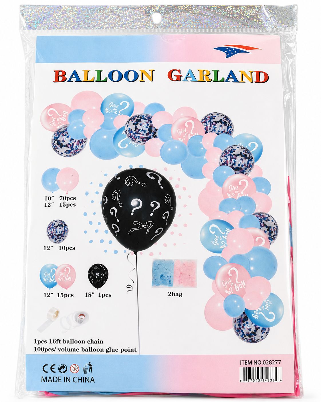 Gender Reveal  Balloon Garland