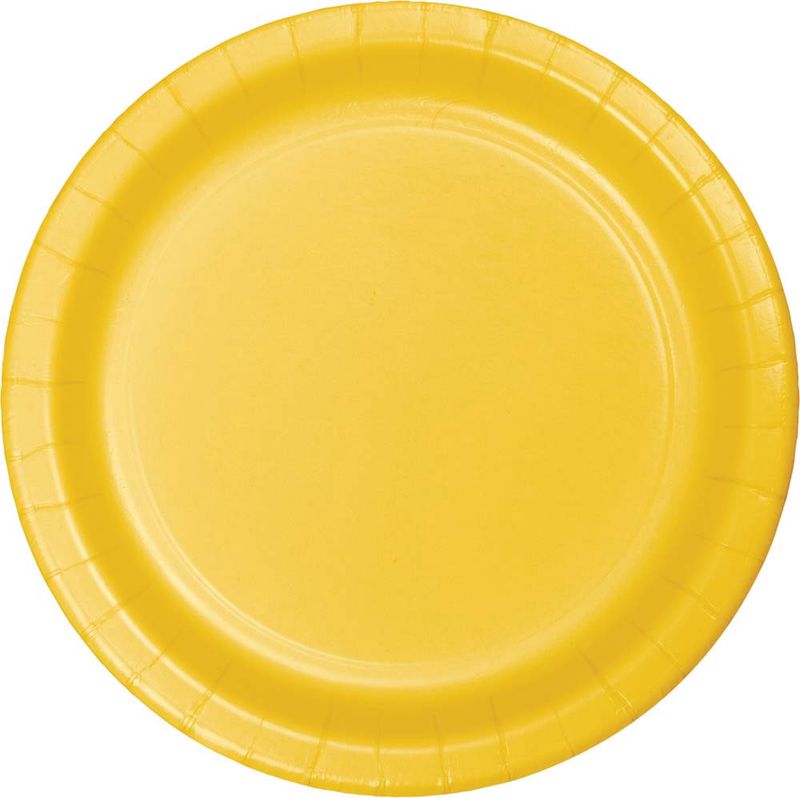 School Bus Yellow 7" Plates 24ct