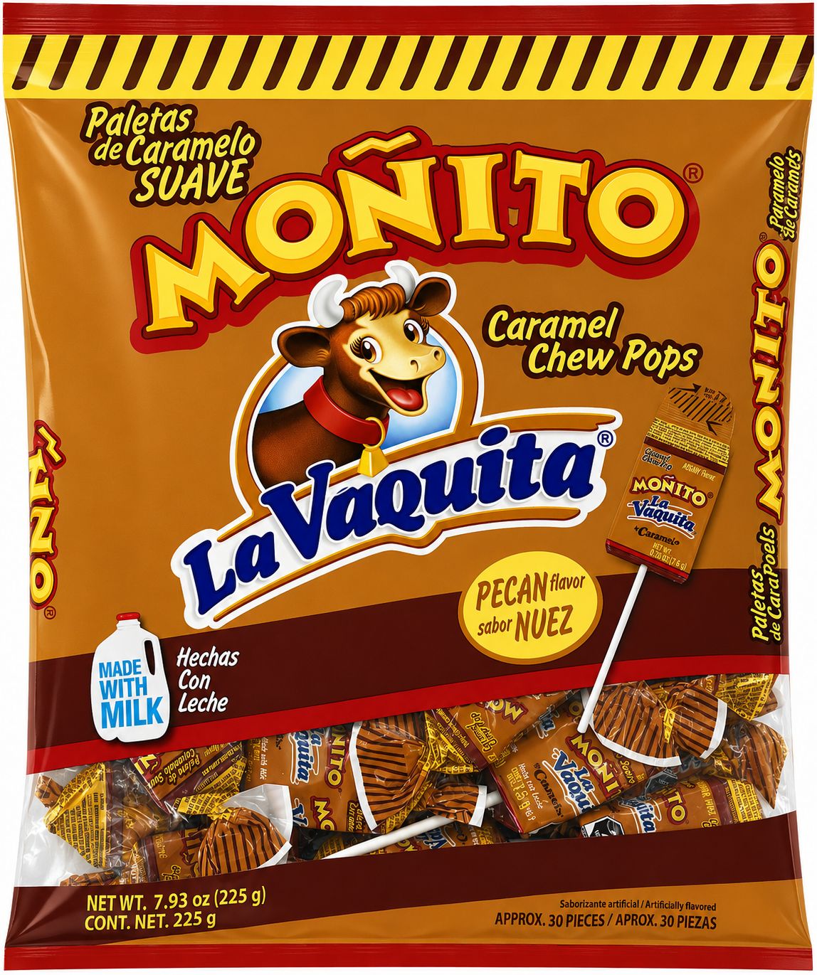 Monito La Vaquita Paletas 30pcs