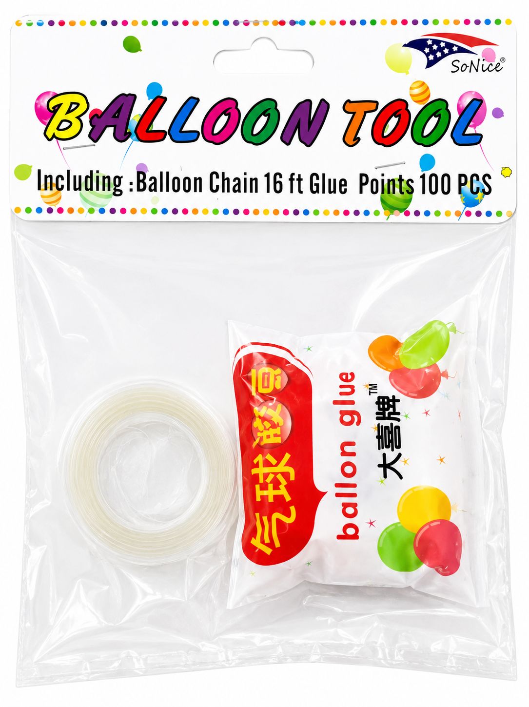Balloon  Chain + glue set