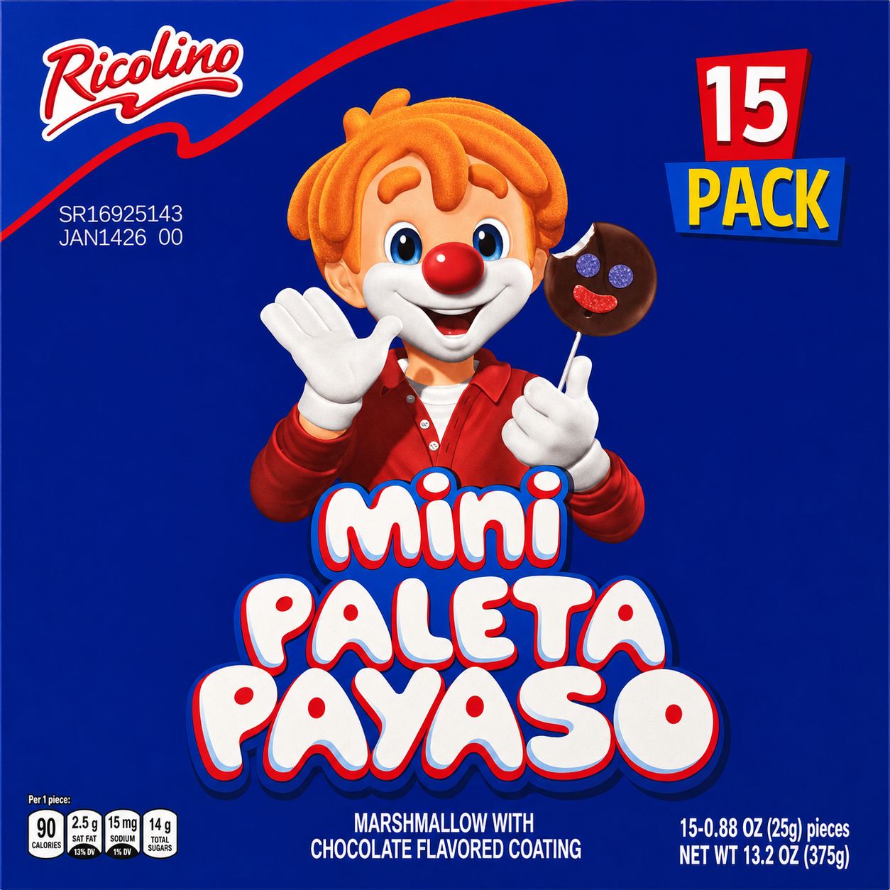 Mini Paleta Payaso 15packs