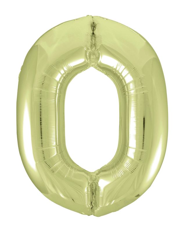 34" 1 Qty Num 0 Gold Foil Ballon