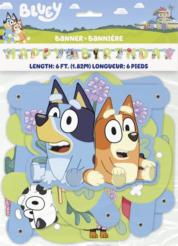 Bluey "Happy Birthday" Jointed Banner 6 ft