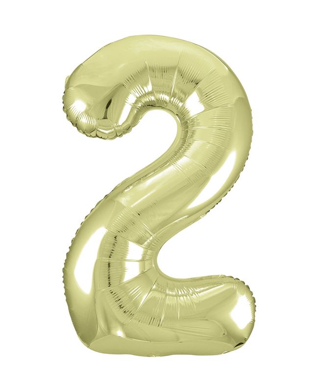 34" 1 Qty Num 2 Gold Foil Ballon