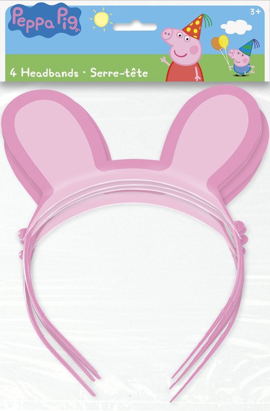 Peppa Pig Paper Headbands  4ct