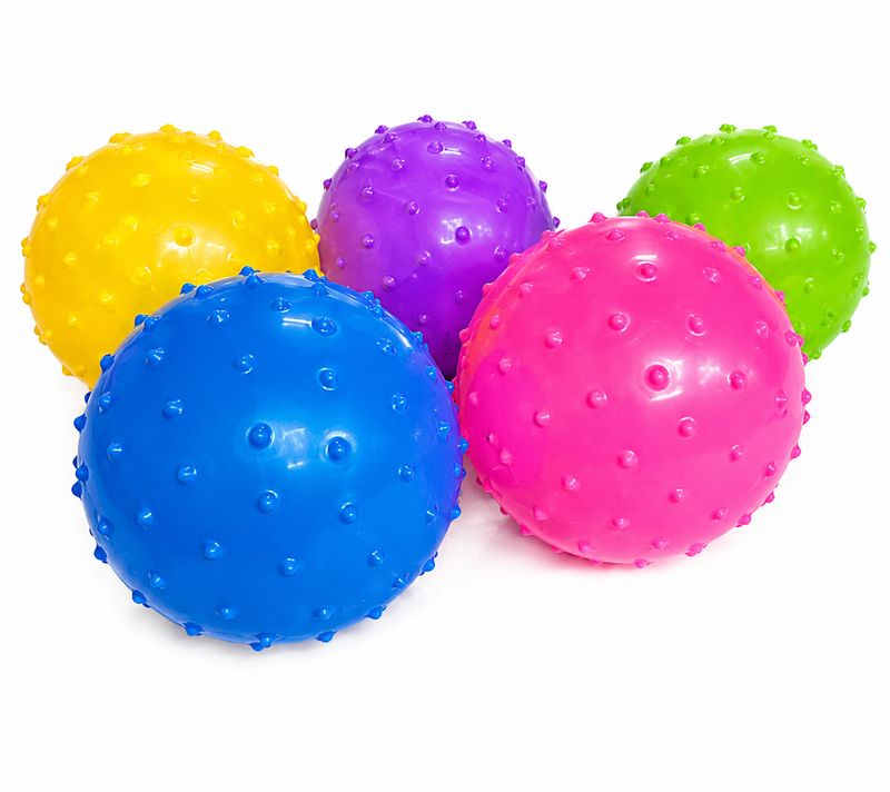 12 Pelotas De Plástico 12cm ( 12 Inflatable Knobby Ball 5 Inches ) Multicolor