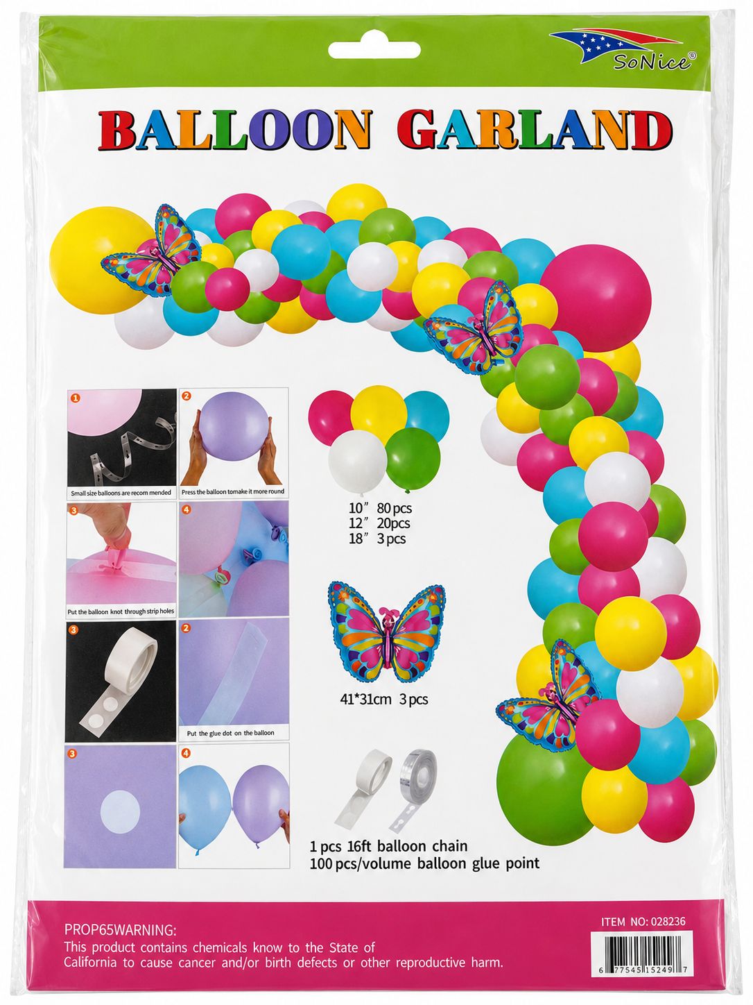 Butterfly Balloon garland Kit