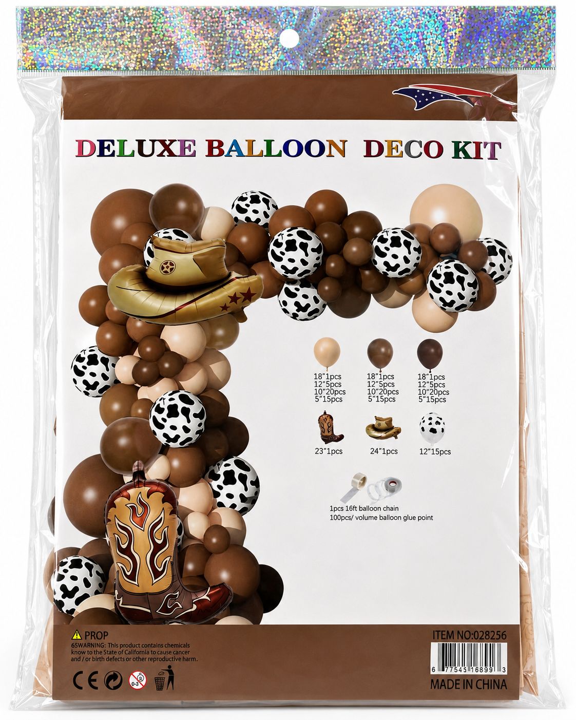 Cowboy Balloon garland Kit