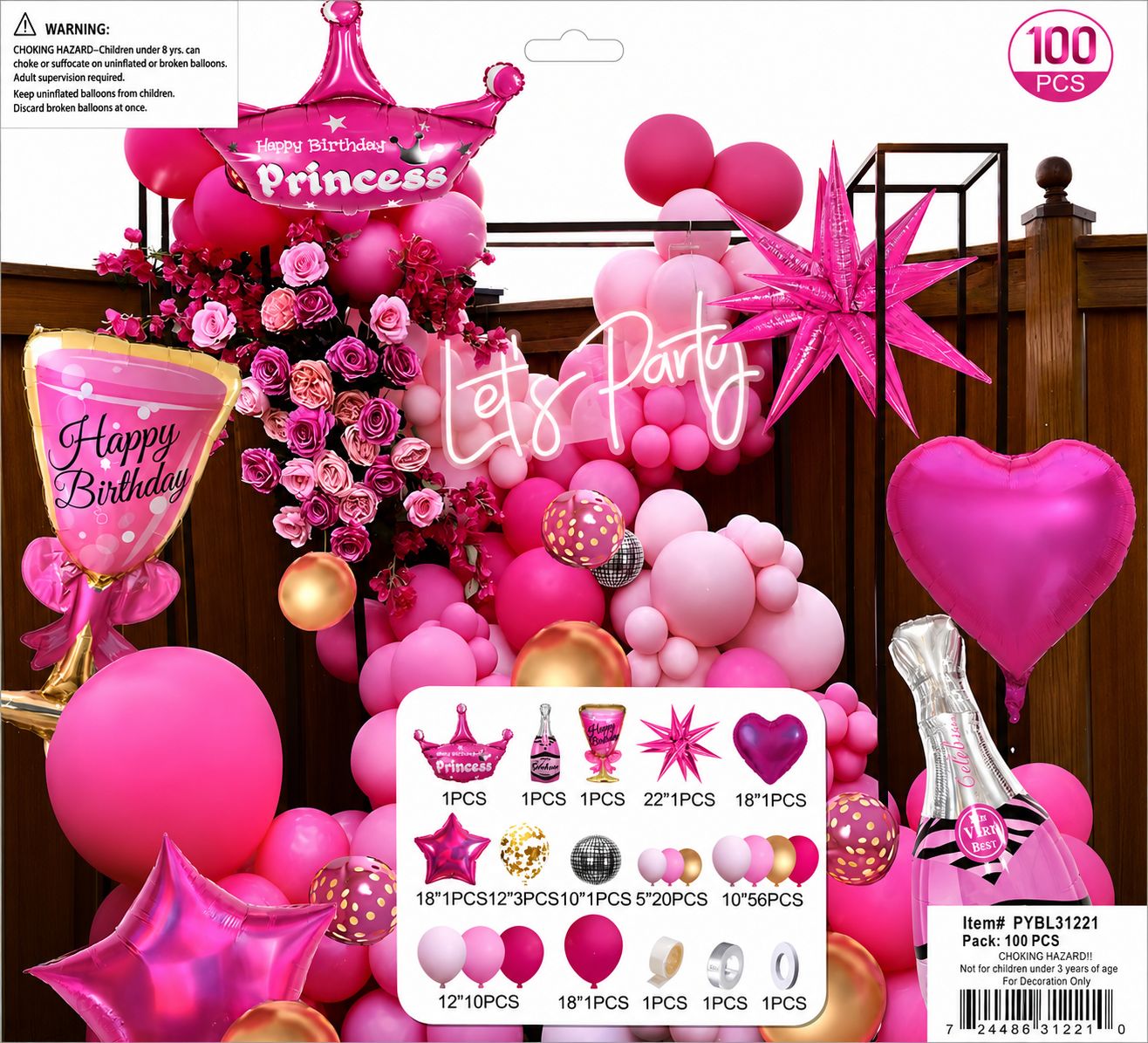 Garland HB Princess Kit 100pcs