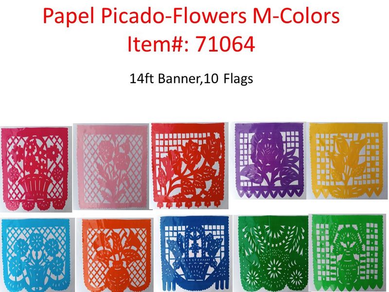 Papel Picado Flowers Multi Color