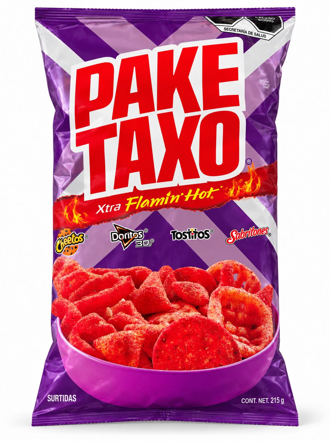 Sabritas Paketaxo Botanero Flaming Hot Familiar 215g