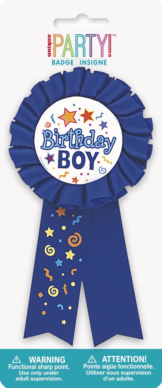 Birthday Boy Award Badge Blue