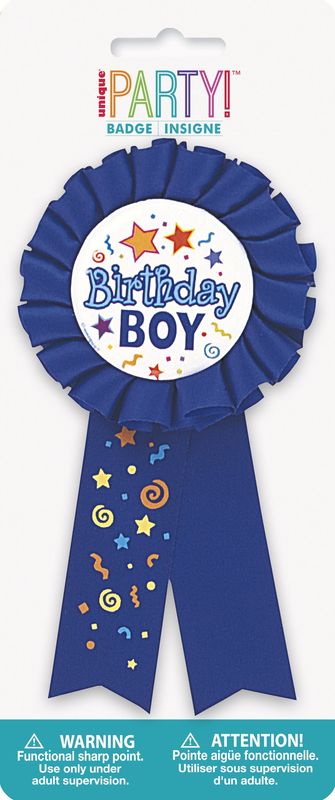 Birthday Boy Award Badge Blue