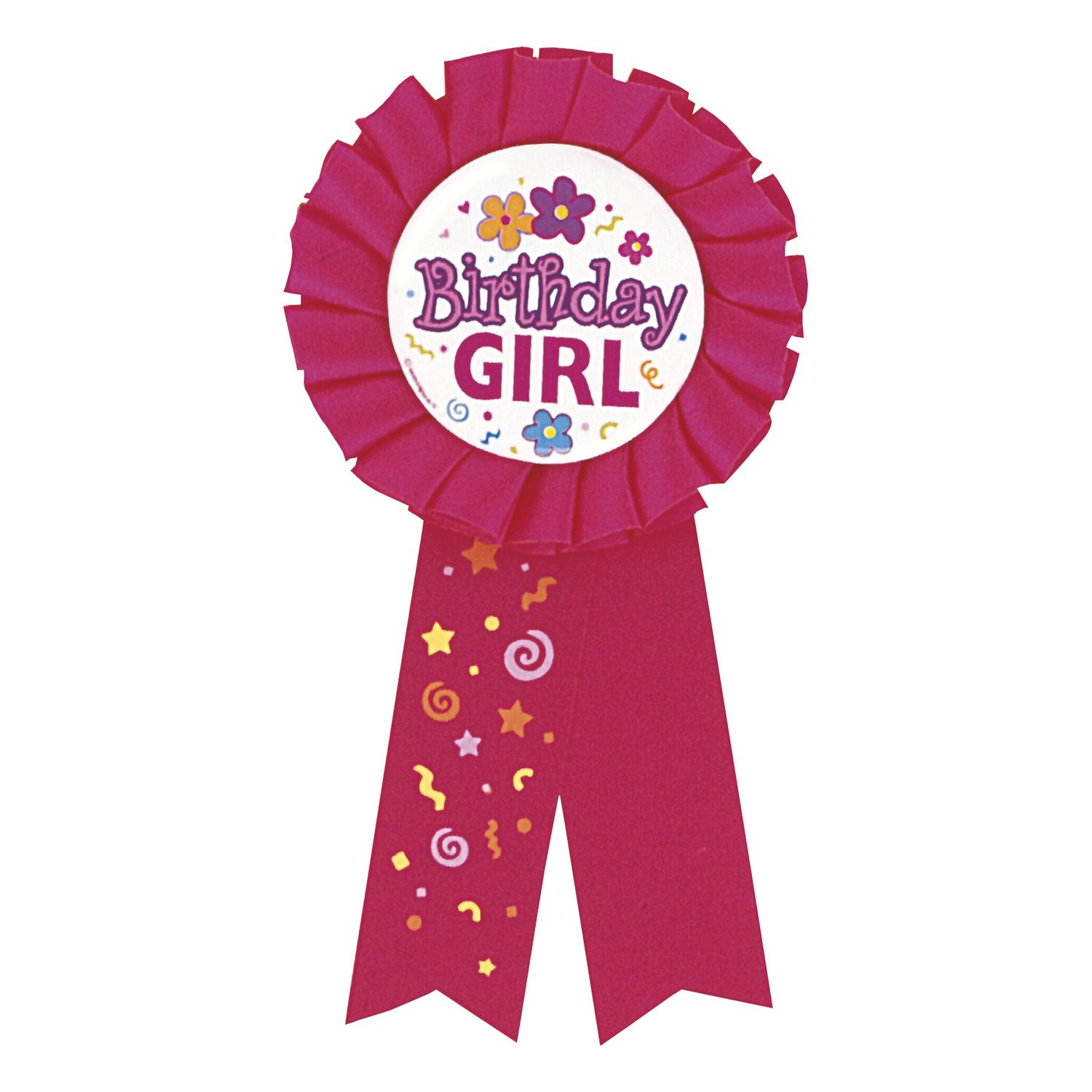 Birthday Girl Award Badge Pink