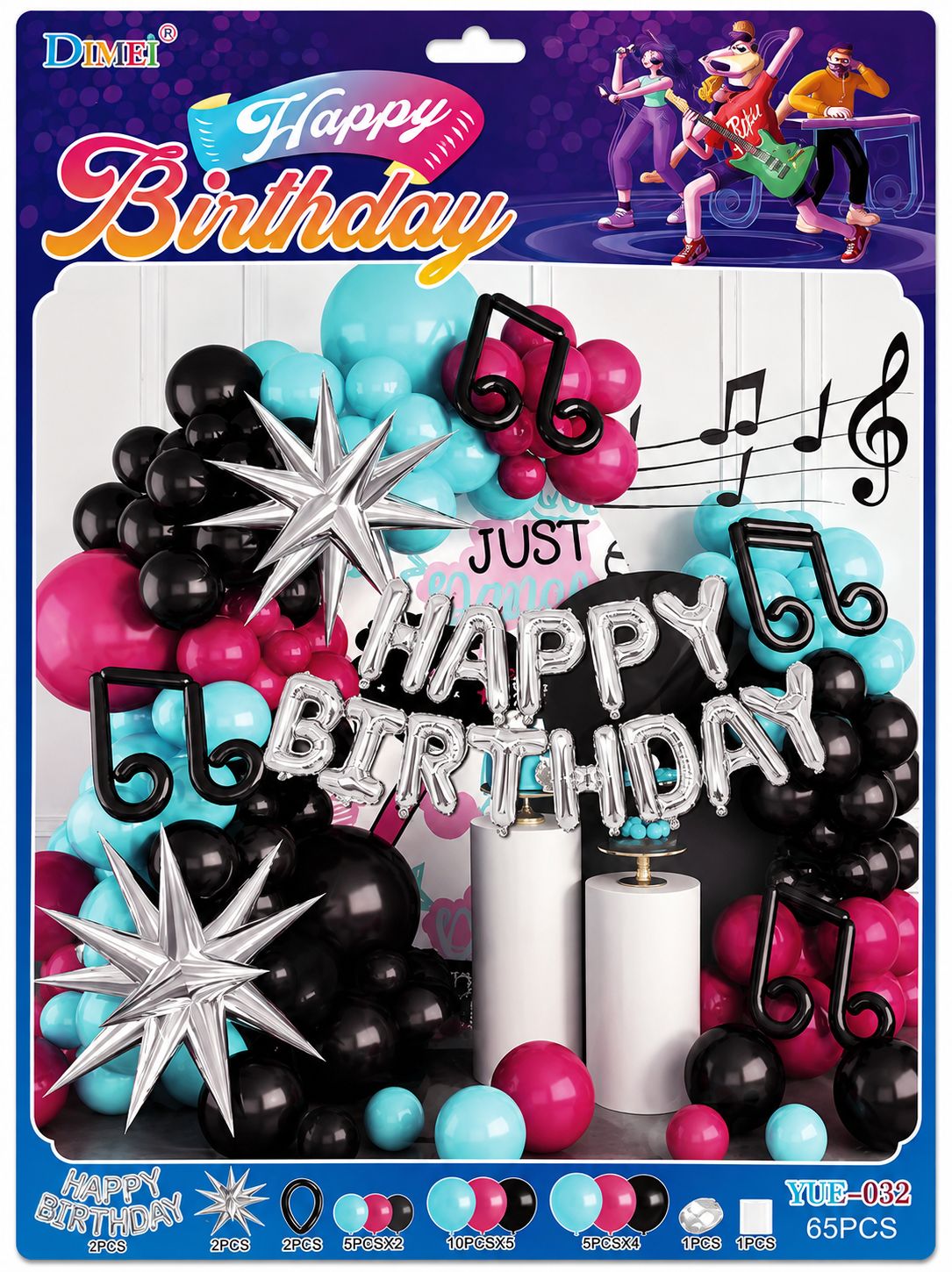 Balloon Garland Kit HB Music 60pcs