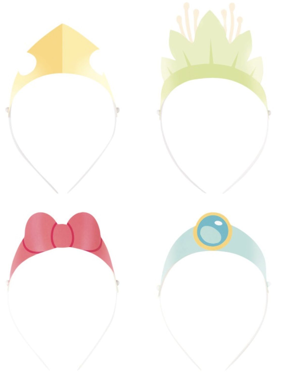 Disney Princess Paper Headbands  4ct
