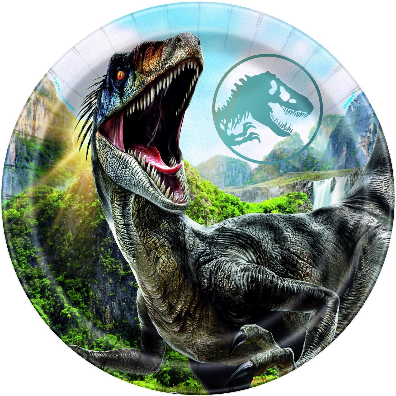 Jurassic World 4 Round 7" Dessert Plates  8ct