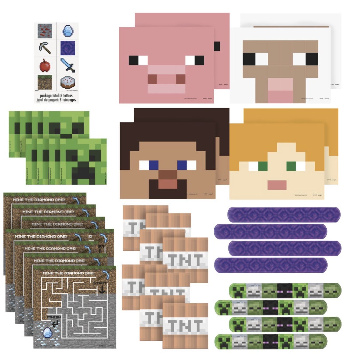Minecraft Favor Pack  48pc