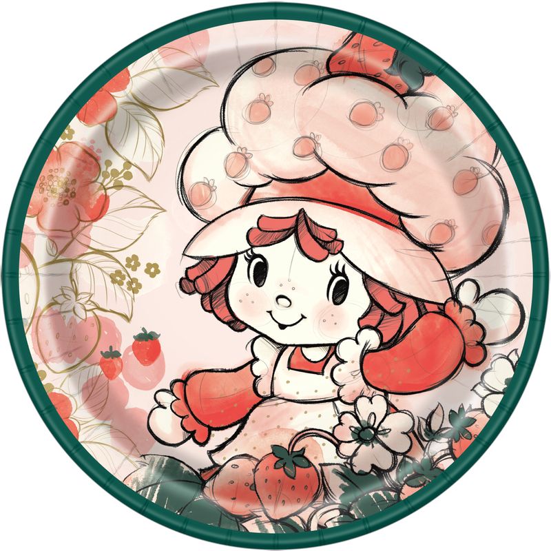 Strawberry Shortcake Round 7" Dessert Plates  8ct