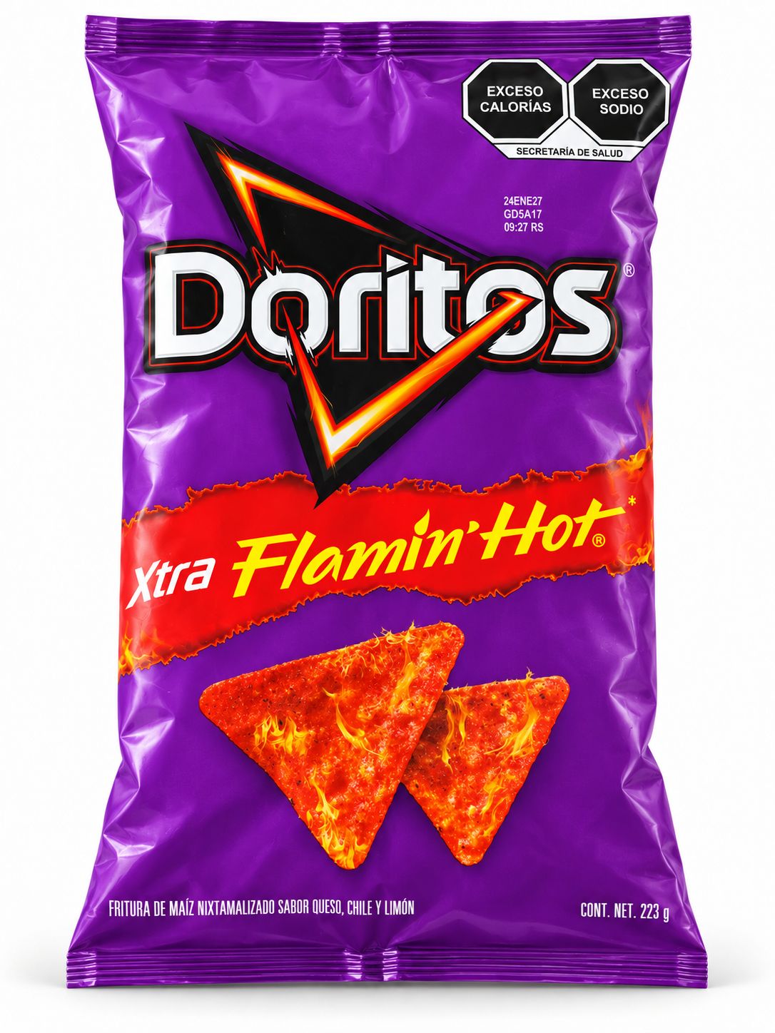 Sabritas Doritos Xtra Flaming Hot Fam 223g