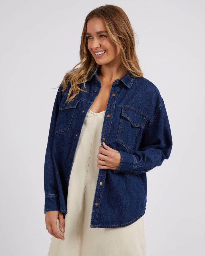Foxwood | Daisy Overshirt | Dark Blue Denim