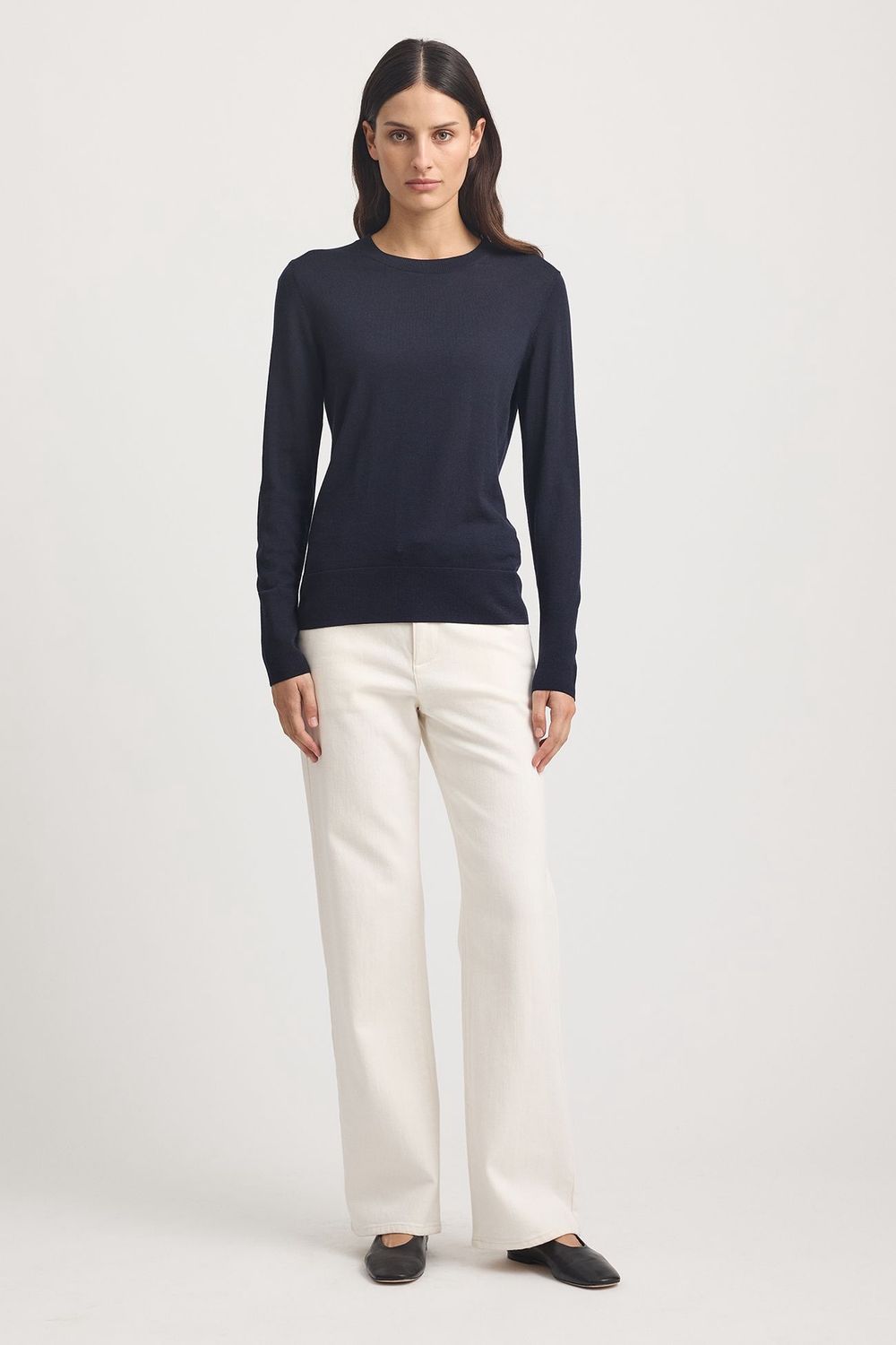 Toorallie | Crew Merino Tee | Navy