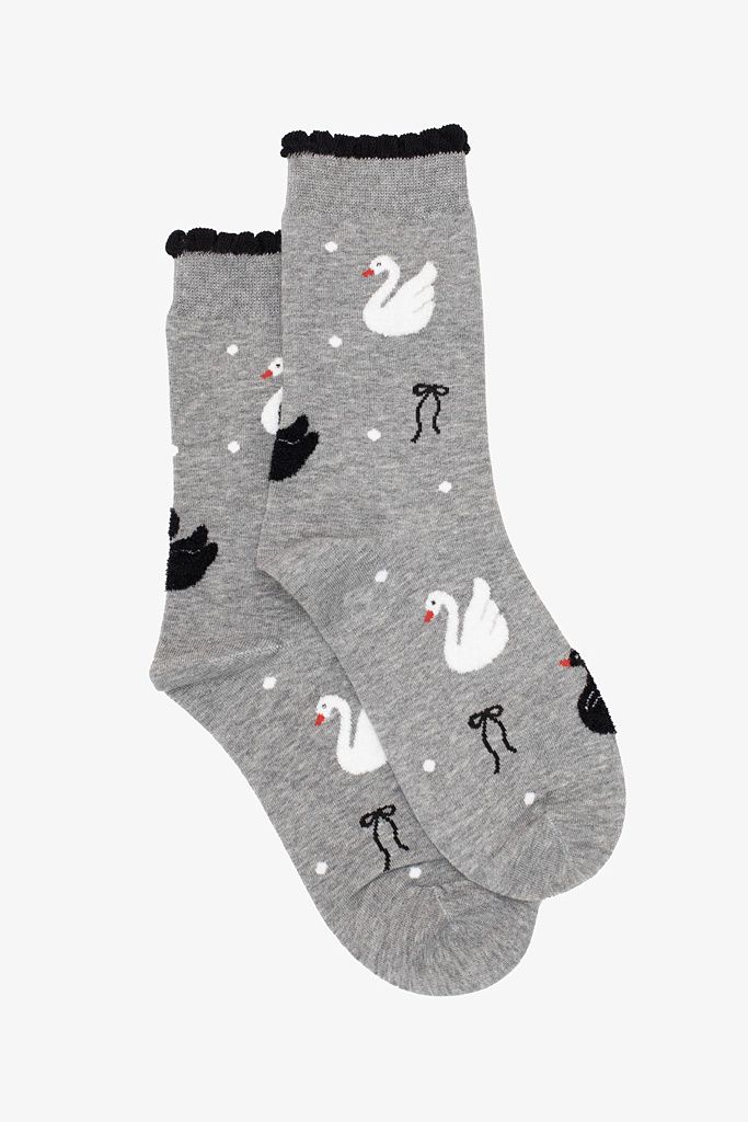 Antler | Swans &amp; Bows Sock | Grey