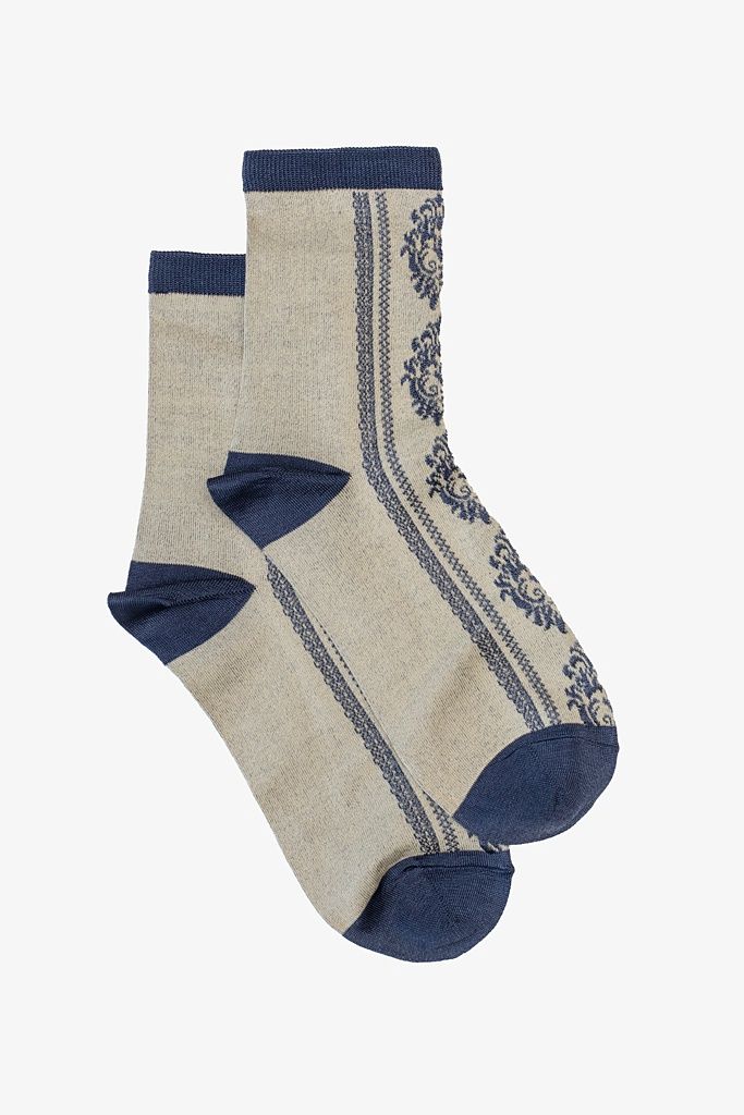 Antler | Damask Sock | Navy